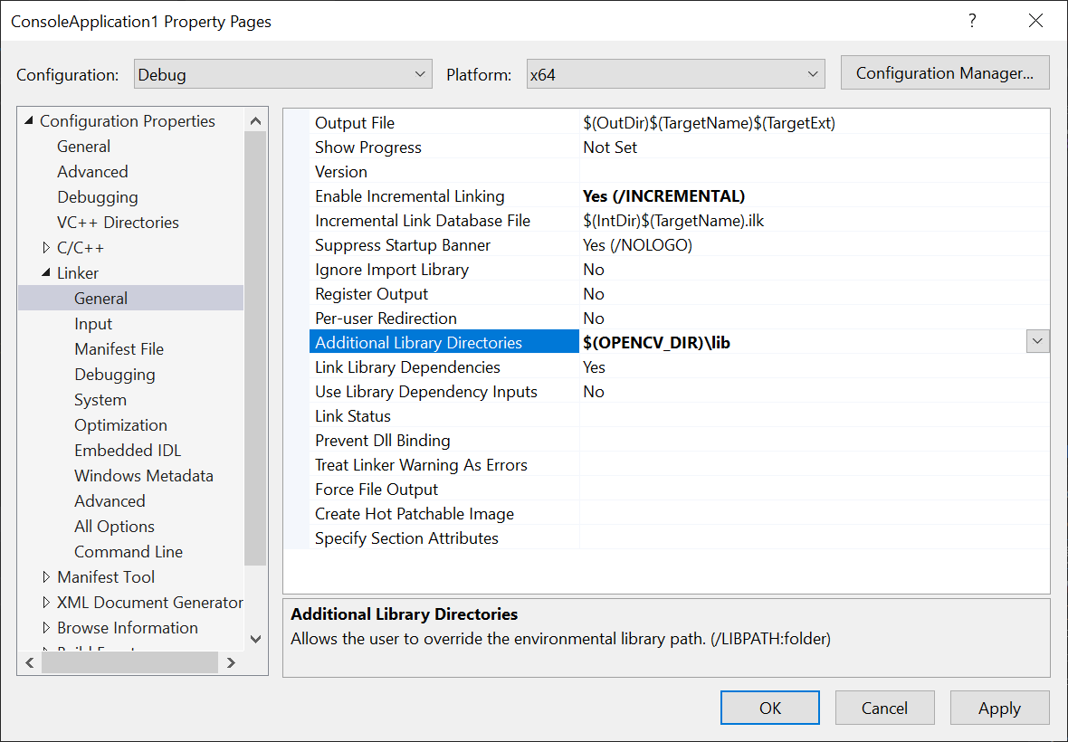 Additional Library Directories